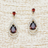 88281, TEARDROP ACCENT CUBIC ZIRCONIA EARRING