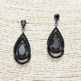88281, TEARDROP ACCENT CUBIC ZIRCONIA EARRING