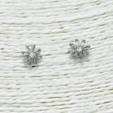 88290, DAINTY FLOWER CUBIC ZIRCONIA STUD EARRING