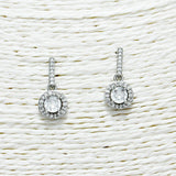 88292, ROUND ACCENT CUBIC ZIRCONIA EARRING