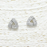 88300, TRIANGLE CUBIC ZIRCONIA STUD EARRING