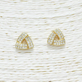 88300, TRIANGLE CUBIC ZIRCONIA STUD EARRING