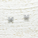 88304, BUTTERFLY DAINTY CUBIC ZIRCONIA STUD EARRING