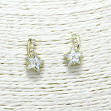 88339, STAR ACCENT CUBIC ZIRCONIA STUD EARRING