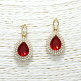 88345, TEARDROP ACCENT CUBIC ZIRCONIA EARRING