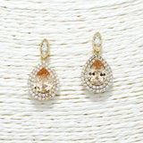 88345, TEARDROP ACCENT CUBIC ZIRCONIA EARRING
