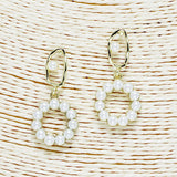 88413, ROUND PEARL DANGLE EARRING