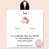88447, "LOVE" 925 STERLING SILVER POST STUD EARRING