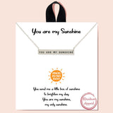 88455, "YOU ARE MY SUNSHINE" BAR ENGRAVED NECKLACE
