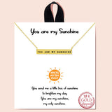88455, "YOU ARE MY SUNSHINE" BAR ENGRAVED NECKLACE