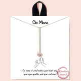 88458, "DO MORE" VERTICAL BAR PENDANT NECKLACE