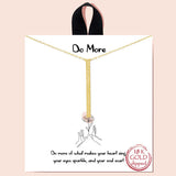88458, "DO MORE" VERTICAL BAR PENDANT NECKLACE