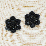 88465, FLOWER RHINESTONE EVENING EARRING