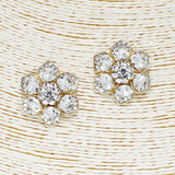 88465, FLOWER RHINESTONE EVENING EARRING