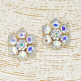 88465, FLOWER RHINESTONE EVENING EARRING