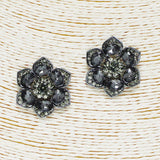 88465, FLOWER RHINESTONE EVENING EARRING