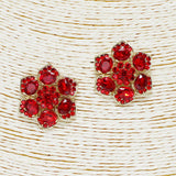 88465, FLOWER RHINESTONE EVENING EARRING