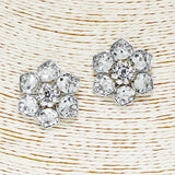 88465, FLOWER RHINESTONE EVENING EARRING