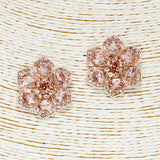 88465, FLOWER RHINESTONE EVENING EARRING