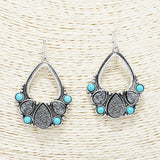 88513, WESTERN TEARDROP ACCENT DRUZY EARRING