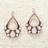 88513, WESTERN TEARDROP ACCENT DRUZY EARRING