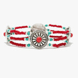 88514, WESTERN CONCHO BEAD STRETCH BRACELET