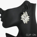 88520, MARQUISE ACCENT RHINESTONE EVENING CLIP ON EARRING