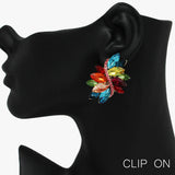 88520, MARQUISE ACCENT RHINESTONE EVENING CLIP ON EARRING