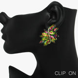 88520, MARQUISE ACCENT RHINESTONE EVENING CLIP ON EARRING
