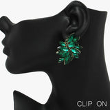 88520, MARQUISE ACCENT RHINESTONE EVENING CLIP ON EARRING