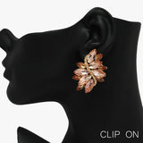 88520, MARQUISE ACCENT RHINESTONE EVENING CLIP ON EARRING