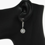 88529, PAVE ROUND CUBIC ZIRCONIA DANGLE EARRING