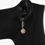 88529, PAVE ROUND CUBIC ZIRCONIA DANGLE EARRING