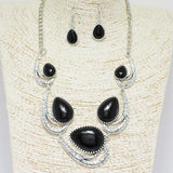 88542, TEARDROP TURQUOISE STONE ACCENT NECKLACE