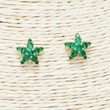 88551, STARFISH CUBIC ZIRCONIA STUD EARRING