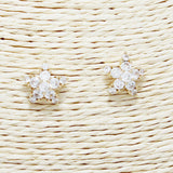 88551, STARFISH CUBIC ZIRCONIA STUD EARRING