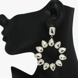 88554, TEARDROP ACCENT RHINESTONE EARRING