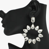 88554, TEARDROP ACCENT RHINESTONE EARRING