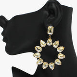 88554, TEARDROP ACCENT RHINESTONE EARRING