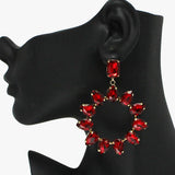 88554, TEARDROP ACCENT RHINESTONE EARRING
