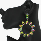 88554, TEARDROP ACCENT RHINESTONE EARRING