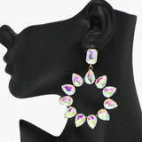 88554, TEARDROP ACCENT RHINESTONE EARRING