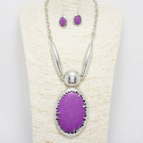 88558, OVAL SEMI PRECIOUS STONE NECKLACE