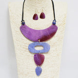 88567, GEOMETRIC CELLULOID ACETATE NECKLACE