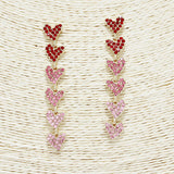 88578, PAVE VALENTINE'S HEART DROP EARRING