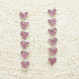 88578, PAVE VALENTINE'S HEART DROP EARRING