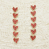 88578, PAVE VALENTINE'S HEART DROP EARRING