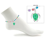 88588, SEA TURTLE CHARM WITH RHINESTONE ANKLET