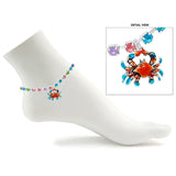 88590, CRAB CHARM WITH RHINESTONE ANKLET