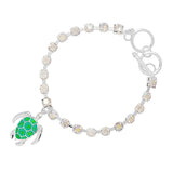 88592, SEA TURTLE CHARM WITH RHINESTONE TOGGLE BRACELET
